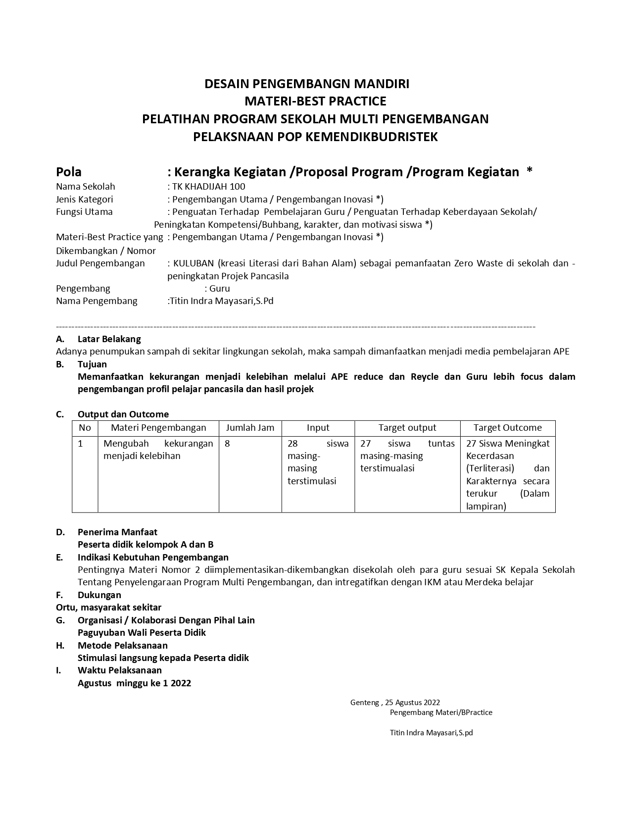 KULUBAN kreasi dan Literasi dari Bahan Alam